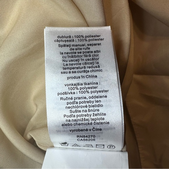 NWT DAVID'S BRIDAL satin and chiffon ball gown with ruched waist champagne sz 10 - Picture 14 of 15